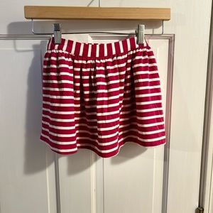 the groovy gator red and white striped skirt with tie around bow, size 4t